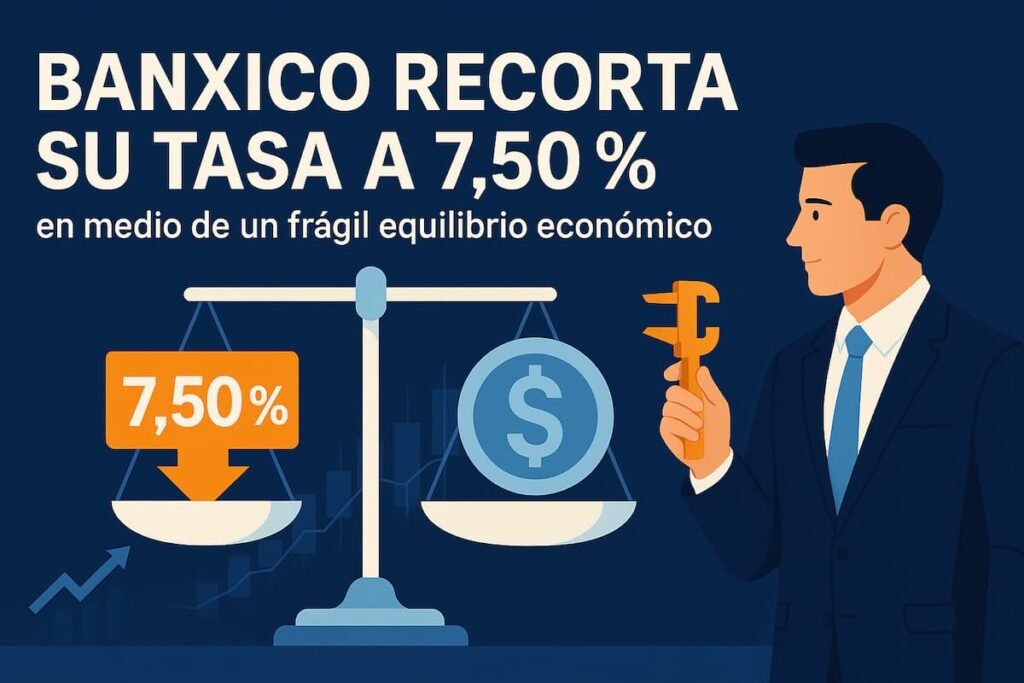 Banxico recorta su tasa a 7.50