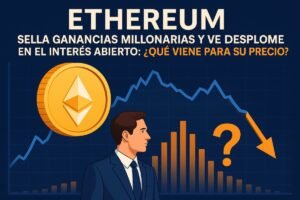 Inversores concretan más de 800 millones de dólares en ganancias mientras el interés abierto de ETH se hunde presionando el escenario técnico del activo.