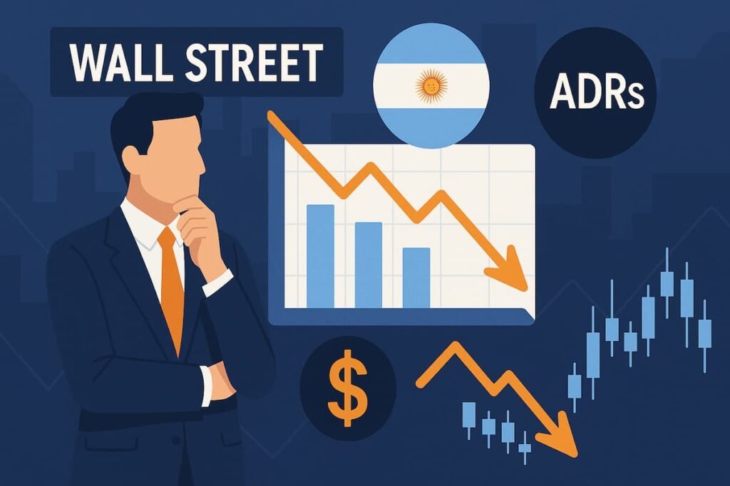 Retroceso en Wall Street ADRs y bonos argentinos
