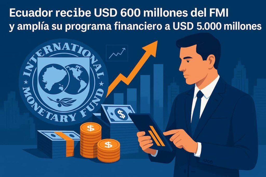 Ecuador recibe USD 600 millones del FMI
