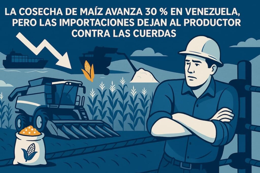 La cosecha de maíz avanza 30 % en Venezuela
