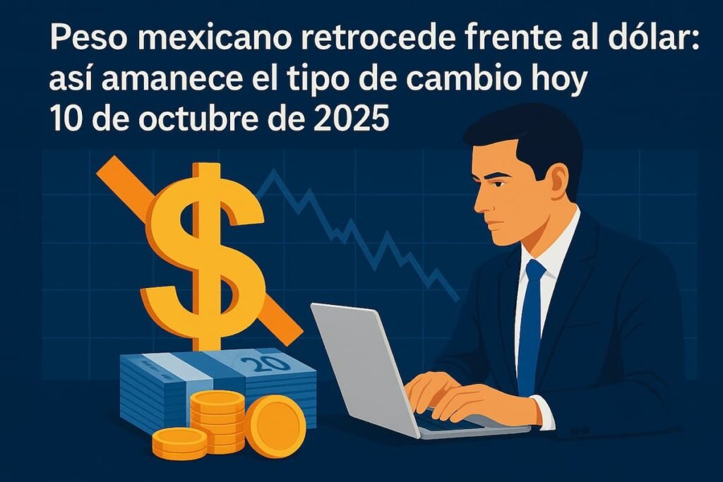 Peso mexicano retrocede frente al dólar